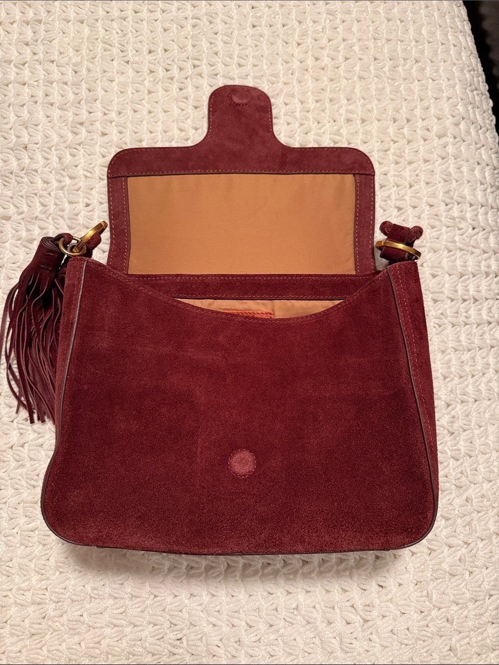EUC Hobo Rogue Shoulder Bag in Chocolate Suede - Picture 10 of 13